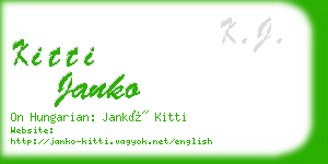 kitti janko business card